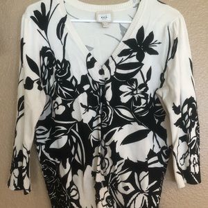 Floral cardigan.